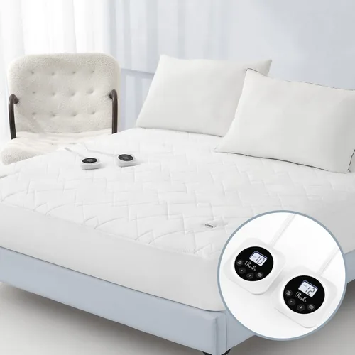 Vista 9 de Protector de colchón eléctrico con calefacción MINI de tamaño Twin - Calentador de cama con funciones de memoria y precalentamiento, 12