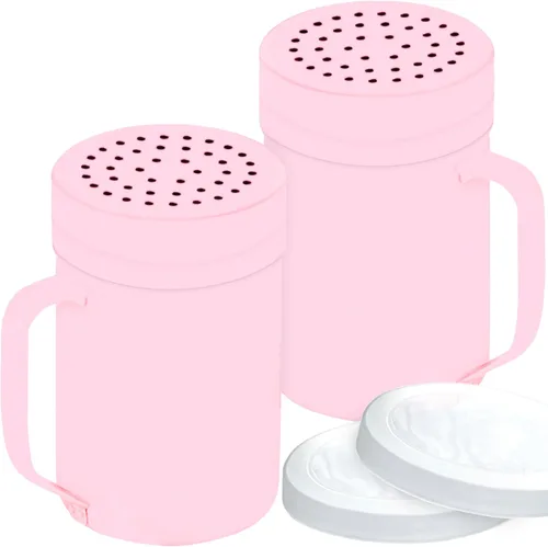 Vista 22 de CUSINIUM Juego de salero y pimentero de 6 oz de acero inoxidable beige - Con tapa de plástico - Con asa - Paquete de 2