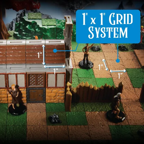 Vista 6 de Monster Adventure Terrain - Juego de mejora de constructor (212 piezas) - Sistema de mazmorra intercambiable 3D con 24 azulejos nuevos - Construye