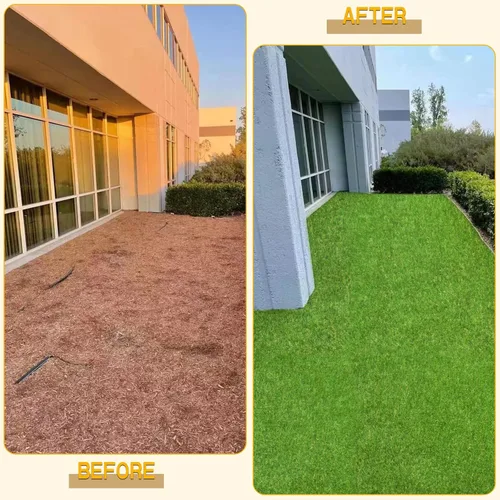 Vista 6 de Heyroll Césped Artificial Verde de 3 pies x 3 pies, 0.8 pulgadas, Alfombra de Césped Falso, Alfombra de Césped Artificial para Interiores