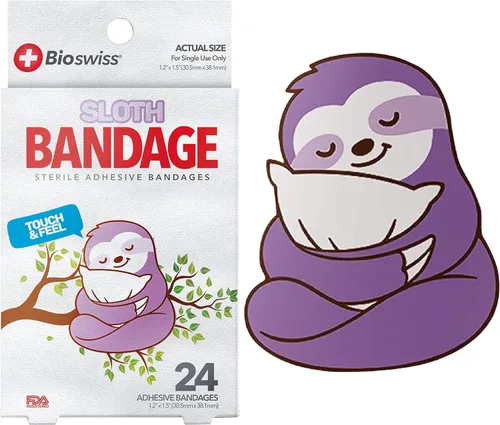 Vista 8 de BioSwiss - Venditas autoadhesivas con estampados de animales, leopardo, cebra, jirafa y tigre, estériles y sin látex para el cuidado de heridas