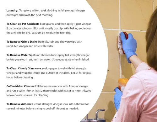 Vista 5 de Vinagre concentrado de grado profesional al 20 % Diluye a 4 galones de vinagre de limpieza multiusos 4 veces vinagre de potencia Cientos