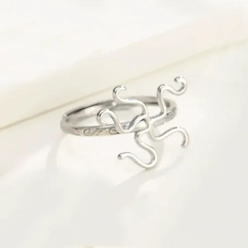 Vista 4 de Anillo de garra de plata de ley 925 con ajuste de base de anillo en blanco para ajuste de piedras preciosas irregulares, joyería hecha a mano