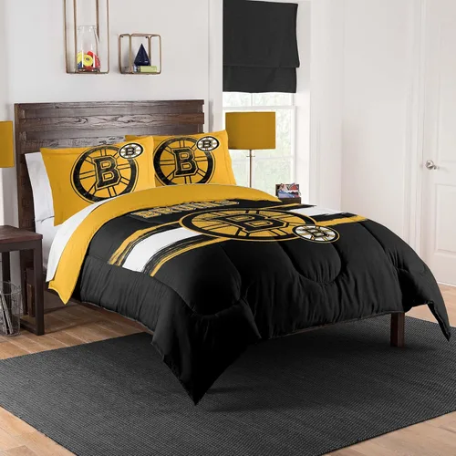 Vista 21 de NORTHWEST, juego de edredón con licencia oficial del equipo Boston Bruins de la NHL – Juego de edredón y funda de almohada de microfibra