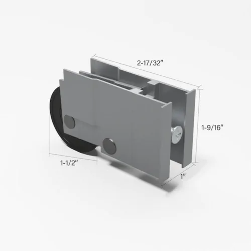 Vista 2 de Rodillo para puertas correderas de vidrio Rodillos de puerta de patio de acero inoxidable Rodillos lisos Fácil de abrir puerta corredera