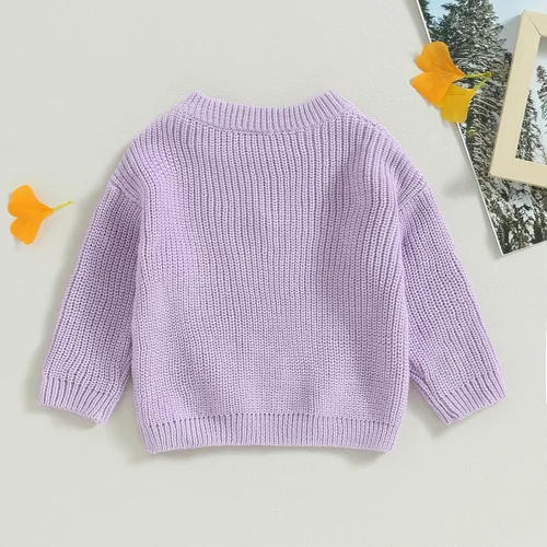 Vista 4 de Dcohmch Suéter tejido de manga larga para bebé, niña, niño, camiseta de manga larga, para recién nacido, otoño e invierno