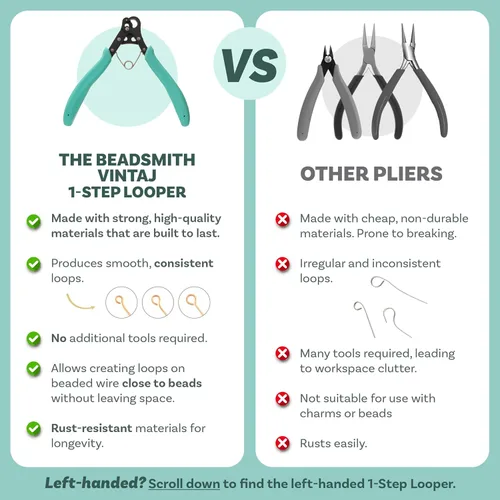Vista 6 de The Beadsmith Vintaj One Step Looper - Crea y recorta bucles consistentes de 0.069 pulgadas para la fabricación de joyas, uso con alambre