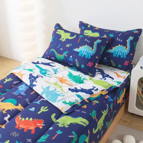 Vista 15 de ADASMILE A & S Juego de ropa de cama con cremallera individual para niños, juego de edredón con diseño del espacio exterior, juego de edredón