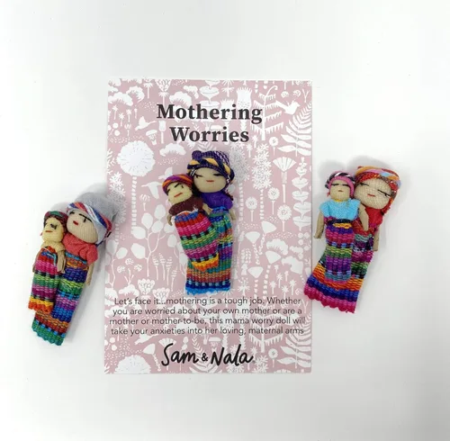 Vista 21 de Sam & Nala Muñecos preocupados, muñeca de Guatemala, completamente hecha a mano de tela guatemalteca, aporta comodidad y paz a todos los que te