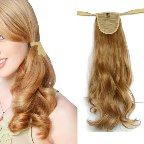 Vista 11 de iLUU Extensiones de cabello sintético de 20 pulgadas, 3.17 oz, ondulado, rizado, resistente al calor, fibra sintética para mujer