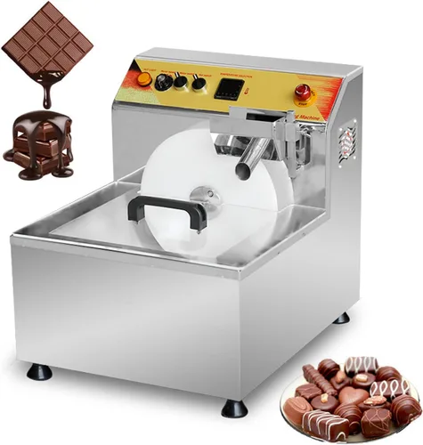 Olla comercial de chocolate para derretimiento, máquina de templado de chocolate de mesa, 17.6 lbs/lote Máquina de temple de fusión de chocolate de
