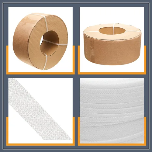Vista 4 de Amylove Rollo de flejado de 1/2 pulgada, polipropileno (PP), fleje de embalaje de polipropileno resistente, 440 libras, resistencia a la rotura