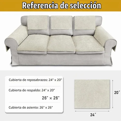 Vista 6 de Fundas para brazos de sofá, fundas para brazos de sofá, funda impermeable para reposabrazos de sofá, sillón, sofá de dos plazas, funda