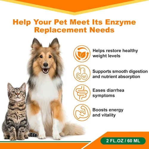 Vista 2 de Enzimas pancreáticas para perros – Enzimas digestivas y apoyo para perros – Ayuda a los perros con EPI a restaurar el peso normal, la salud