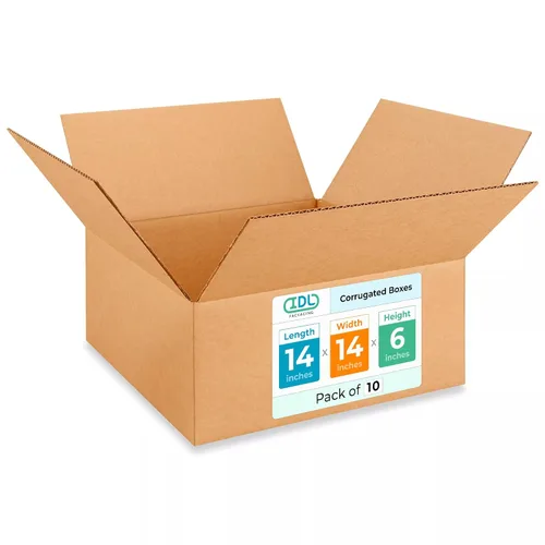 Vista 273 de IDL Packaging Paquete de 5 cajas de envío altas de 8 x 8 x 48 pulgadas, extra resistentes de 200 libras frente a caja regular, cajas de mudanza