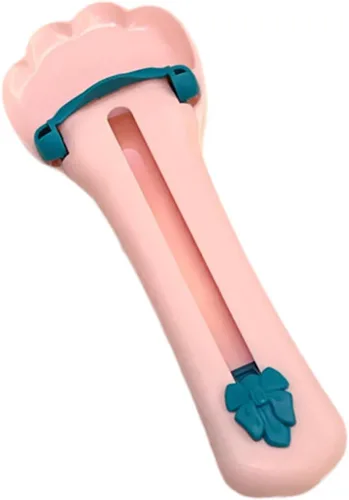 Vista 8 de TITA-DONG Cuchara exprimidora con forma de garra de gato, cuchara para lamer deliciosas, cuchara para comer alimentos húmedos para gatos, cuchara