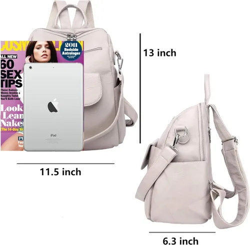Vista 4 de Mochila de moda para mujer impermeable bolsa de viaje bolsa de hombro convertible para mujer