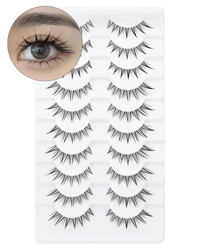 Vista 23 de outopen Pestañas postizas de visón 3D, pestañas postizas naturales y finas, 0.59 pulgadas, pestañas largas y esponjosas, herramientas de maquillaje