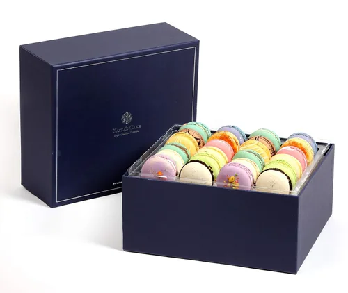 Vista 15 de Kayla's Cake Macarons franceses de primera calidad, cestas de regalo, caja de chocolate gourmet, caja de alimentos, postres, paquetes de cuidado
