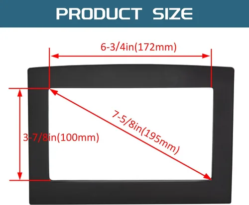 Vista 4 de KUAFU Kit de tablero de doble DIN compatible con Dodge Ram 1500 2500 3500 2006-2010 chasis Cab Crew Cab Pickup Radio Dash Kit de instalación