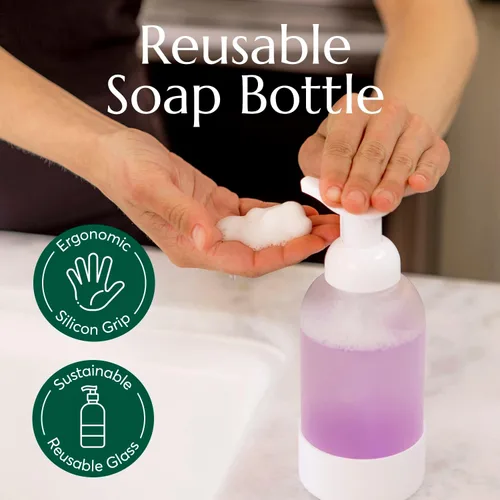 Vista 2 de Cleanomic Reusable Soap Bottle - Dish Soap Dispenser, Soap Dispenser for Kitchen Sink, Hand Soap Dispenser, Kitchen Soap Dispenser, Bathroom Soap