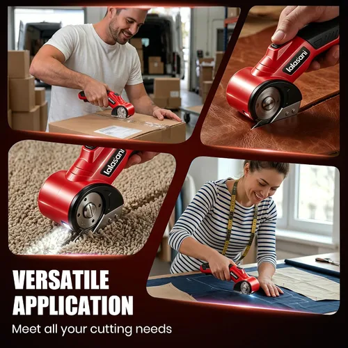 Vista 5 de Cortador de caja eléctrico inalámbrico para cartón, tijeras automáticas Rojo