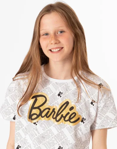 Vista 11 de Barbie Camiseta 2 Pack Niñas Niños Muñeca Logo Rayas Negro Y Blanco Top 3-4 Años, Negro