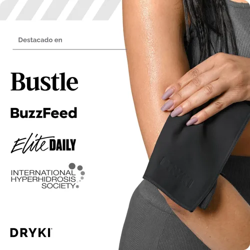 Vista 8 de DRYKI Pocket-Sized Sweat Towels - Original Sweat Absorbing Handkerchiefs Negro