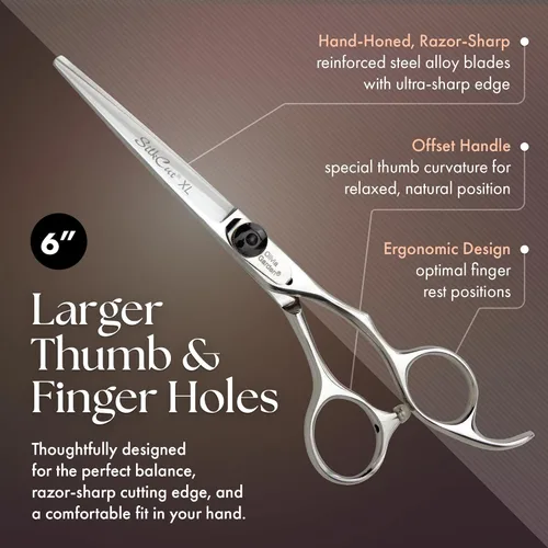 Vista 3 de Olivia Garden SilkCut - Cizalla profesional para peluquería y estuche más fino