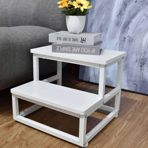 Vista 27 de Taburete de pie para adultos y niños, taburete resistente para armario, taburete de pie resistente para cocina, baño, dormitorio, soporta hasta 500
