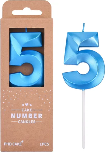 Vista 50 de PHD CAKE Velas de Cumpleaños de Oro Diamante de 2.76 Pulgadas Número 0, Velas de Número Dorado, Velas de Número para Pastel, Celebración de Fiesta