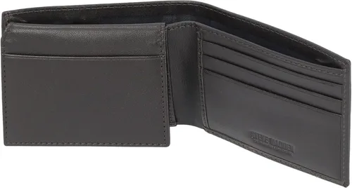 Vista 3 de Steve Madden Cartera RFID de cuero para hombre con capacidad adicional y bolsillo abatible