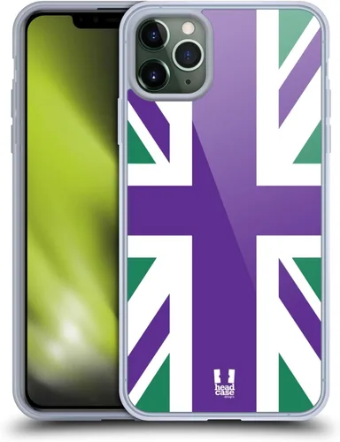 Vista 375 de Head Case Designs Blue Gingham Union Jack Collection - Funda de gel suave compatible con Apple iPhone 7 Plus/iPhone 8 Plus