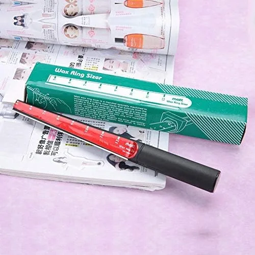 Vista 4 de Zerone Medidor de anillo de cera, medidor de anillo de cera, regla de dedo tamaño de joyería, herramienta de mandril para agrandar el diámetro
