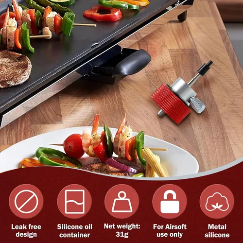 Vista 3 de Adaptador de llenado de propano Airsoft para gas verde, adaptador de tanque de propano reutilizable para Airsoft, válvula de conector de tanque