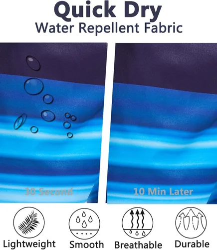 Vista 6 de difficort Traje de baño para hombre con forro de compresión de secado rápido con bolsillos con cremallera