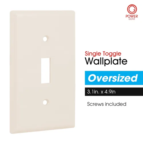 Vista 2 de Power Gear - Placa de gran tamaño para cubrir apagador de pared