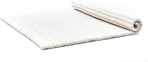 Vista 52 de Leewadee - Colchón de suelo plegable - Futón japonés enrollable -Alfombra de tatami triple pliegue - Cama de piso para invitados - Colchón