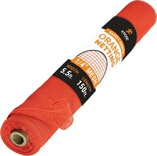 Vista 33 de Xpose Safety Red de seguridad para construcción de Xpose Safety - Rollo de material temporal de 150 pies, malla de 1/4" para cerca de andamio