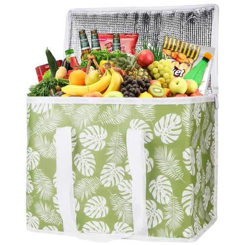Vista 11 de Paquete de 1 bolsa aislada para entrega de alimentos con parte inferior dura, calentadores de alimentos comerciales XXXL para Uber Eats/Doordash