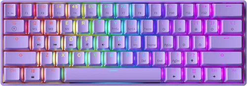 Vista 15 de Teclado mecánico para videojuegos GK61 - 61 teclas multicolor, con iluminación LED RGB, alámbrico, programable para PC o Mac gamer, táctil