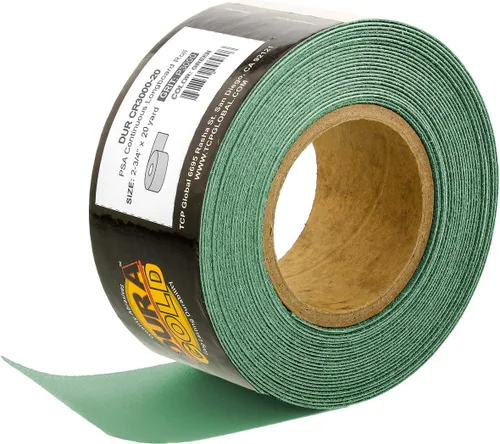 Vista 7 de Dura-Gold Papel de lija PSA Longboard de película verde de grano 1500 Premium, rollo continuo de 20 yardas de largo, 2-3/4 pulgadas de ancho, papel
