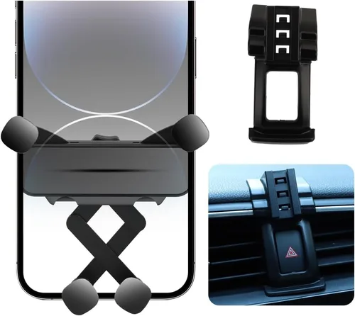 Soporte de teléfono de coche para Honda Civic 2016-2021, negro, se adapta a iPhone y todos los teléfonos inteligentes