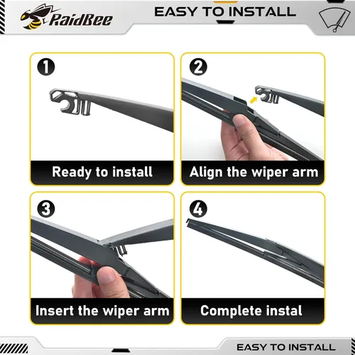 Vista 6 de Limpiaparabrisas trasero de 12 pulgadas, repuesto automotriz para Toyota Highlander 2001-2019 (12-A)