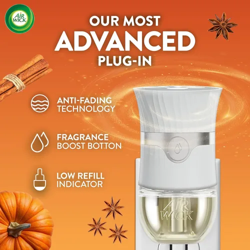 Vista 7 de Air Wick Repuesto de aceite perfumado enchufable, infundido con aceites esenciales, ambientadores de aire enchufables para el hogar, Pumpkin Spice