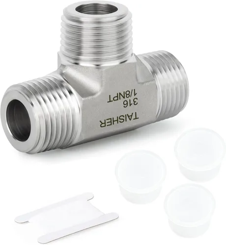 Vista 53 de TAISHER 1 piezas de forja de acero inoxidable 304 accesorios de tubería de 4 vías, accesorios de tubería hembra NPT de 1/2 "x 1/2" x 1/2