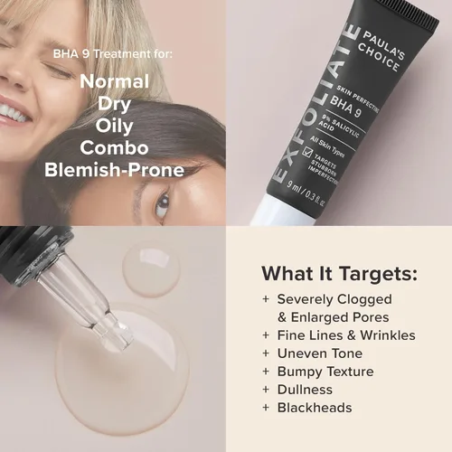 Vista 4 de Paula's Choice, tratamiento resistente con hidroxibutilanisol 9 contra las manchas, con 9 % de ácido salicílico, para imperfecciones rebeldes, todo