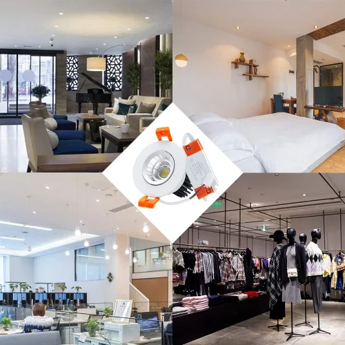 Vista 6 de inShareplus Downlight LED de 2 pulgadas, iluminación empotrable de 3 W, regulable, luz blanca cálida de 3000 K, CRI80, luces de techo