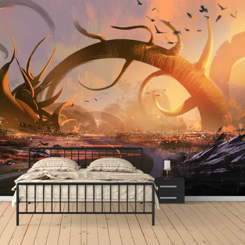 SIGNFORD Wall Mural Dream World Removable Wallpaper Wall Sticker for Bedroom Living Room - 66x96 inches