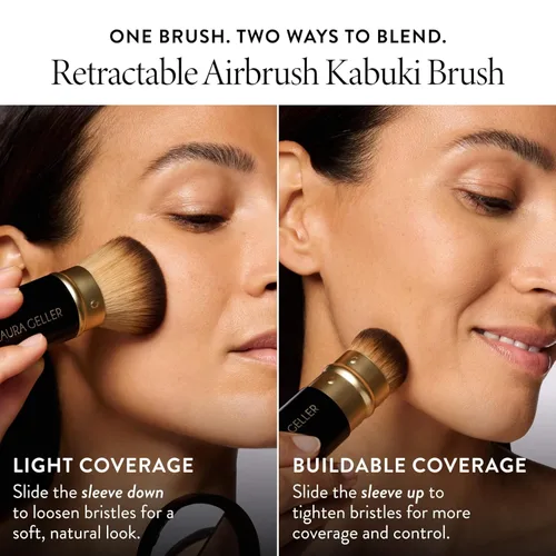 Vista 9 de Laura Geller New York Baked Balance-n-Brighten - Base con corrector y brocha Kabuki, porcelana